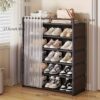 1 Set - Dustproof Foldable Shoe Display Rack with Non-Slip Base, Easy to Clean, Multi-Layer Storage Shelf for Shoes and Accessories - Image 14