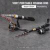 [:en]LEOFISHING Compact Black Telescopic Fishing Rod - Super Short, Portable Design with Durable Glass Steel, Ideal for Saltwater & Freshwater Fishing, Ambidextrous Comfort Grip[:ar]LEOFISHING Compact Black Telescopic Fishing Rod - Super Short, Portable Design with Durable Glass Steel, Ideal for Saltwater & Freshwater Fishing, Ambidextrous Comfort Grip[:] - Image 2