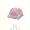 [:en]Outdoor Pet Tent House for Cats and Small Dogs, Pink Polyester Fiber Portable Shelter with Mesh Windows and Bow Details[:ar]Outdoor Pet Tent House for Cats and Small Dogs, Pink Polyester Fiber Portable Shelter with Mesh Windows and Bow Details[:] - Image 5