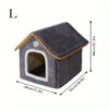 [:en]Cozy Pet House, Four Seasons Washable Enclosed Warm Dog Bed Cat Shelter Small Animal Home, Non-Skid Bottom, Polyvinyl Chloride Material, Assembled[:ar]Cozy Pet House, Four Seasons Washable Enclosed Warm Dog Bed Cat Shelter Small Animal Home, Non-Skid Bottom, Polyvinyl Chloride Material, Assembled[:] - Image 2