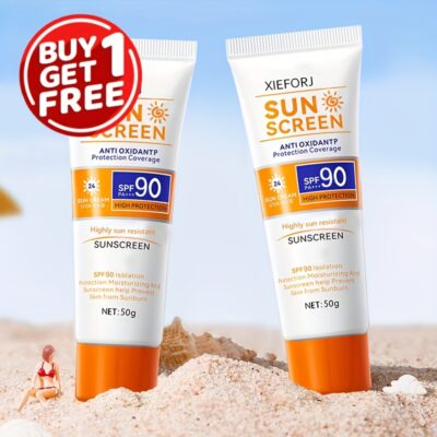 [Buy One Get One Free]Astragalus And Licorice Moisturizing Sunscreen Contains Extracts of Astragalus, Licorice, And Scutellaria, Featuring a Lightweight, Non-Greasy Texture That Spreads Easily, Suitable for All Skin Types, Gentle on The Skin, And Ideal fo