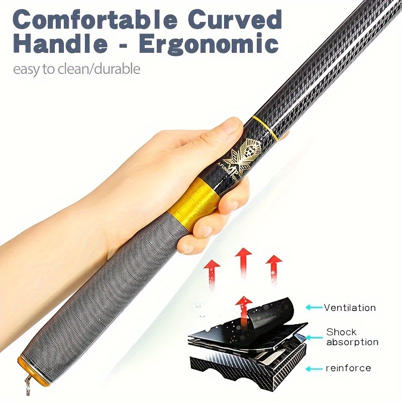 BAKAWA Universal Carbon Fiber Telescopic Fishing Rod, Medium Action, Extra Light Power, Trolling Technique, Carbon Design Handle, for Freshwater Stream Fishing - Sizes 3.6meter, 4.5meter, 5.4meter, 6.3meter, 7.2meter - Image 4