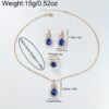 5pcs Women'S Quartz Watch Concept Decorative Dial Fashionable Wristwatch with Ring Necklace Earrings Set Suitable for Birthday Gifts and Holiday Parties, Suitable for Women, Students. - Image 6