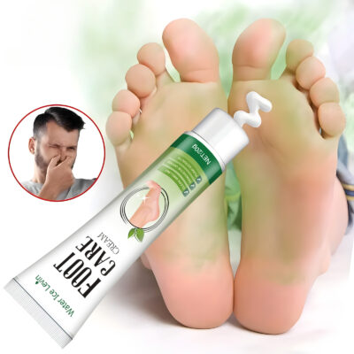 Water Ice Levin Foot Deodorant Cream - Intense Odor Eliminator with Deep-Cleansing Formula, Long-Lasting Sweat Protection & Cooling Effect, Natural Tea Tree & Eucalyptus for All-Day Freshness