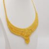 Luxury 24K Golden Plated Zinc Alloy Jewelry Set, Dubai Style Necklace, Bracelet, Earrings, Ring for Women, African Nigerian Wedding Party Fashion Accessories, All-Season Elegant Gift - Image 2