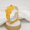 Luxury 24K Golden Plated Zinc Alloy Jewelry Set, Dubai Style Necklace, Bracelet, Earrings, Ring for Women, African Nigerian Wedding Party Fashion Accessories, All-Season Elegant Gift - Image 4