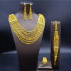 Women's Luxury Jewelry Set Bridal Wedding Necklace Bracelet Earrings Ring 5pcs Set Exquisite Accessories - Image 12