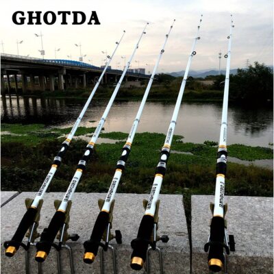 Telescopic Fishing Rod, Long Range Sea Fishing Rod, Fiberglass Spinning Rod for Beach Bass Fishing, Portable and Compact Design, 5 Models: 210/ 240/ 270/ 300/ 360, Suitable for Saltwater Fishing - Great for Beginners traveler