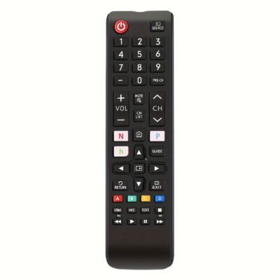 1pc 2021 Universal Remote Control for Samsung TVs, Compatible with All Samsung LCD LED HD 3D Smart TV Models, Supports 18 Devices, Infrared Function, No Battery or Laser Function Included