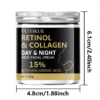 YUITIKUE 100g Retinol & Collagen Day & Night Neck & Facial - 15% Moisturizer with Hyaluronic Acid & Almond Oil, Hypoallergenic, Firming & Brightening for All Light Beige Types, Easy Absorption, Moisturizer for Face, Premium Packaging, Elegant Jar Design, - Image 7