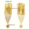1 Set Vintage Style Middle Eastern-Inspired Women'S Fashion Bracelet and Ring Combo, Copper Floral Exaggerated Design, Suitable for Daily Wear and Gifting - Image 5