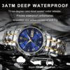 POEDAGAR 2023 best-selling waterproof luminous calendar men's quartz watch students Korean version of the trend of luxury stainless steel men's wristwatches factory wholesale. - Image 4