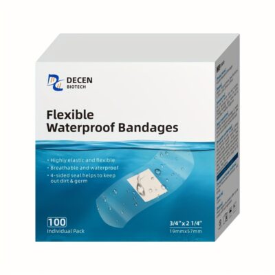 Flexible Waterproof Bandages, Adhesive Bandages, Wound Care And First Aid Kit, Suitable for Minor Cuts, Scrapes, Sprains And Burns, Perfect for Home, Car, Travel, Camping And Outdoor Emergencies, 100pcs