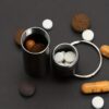 A Portable Waterproof Stainless Steel Medicine Bottle With Sealed Medicine Cylinder And Mini Pillbox - Safely Store Medication Anytime, Anywhere. - Image 2