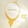 Luxurious 24K Gold-Plated Long Jewelry Set for Women - Includes Necklace and Earrings - Ideal for Weddings, Parties, and Gifts - Elegant Design with Crescent Moon and Star Motifs, Special Occasion Gift|Elegant Necklace and Earrings Set|Iron Crafted, Weddi - Image 4