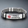 1pc Stainless Steel Medical Alert Bracelet, Adjustable With Red Caduceus Symbol, 10 Alert Options Including Type 2 Diabetes, Emergency ID Jewelry For Adults, Outdoor First Aid Wristband - Image 30