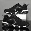 Men'S Air Cushion Casual Sneakers - Breathable Mesh & PU Upper, Geometric Design, Lace-Up Closure, Black/White Colorway for Outdoor Running, Walking & Casual Attire, Athletic Footwear | Sporty Look | Comfortable Fit - Image 9