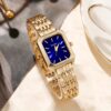 4pcs Elegant Women'S Quartz Watches with Alloy Dial - Stylish Square Faces, Pointer Display, Non-Rechargeable Button Battery, Ideal for Daily Wear & Special Occasions like Birthdays, Parties, Christmas, Halloween, Eid Al-Adha Gifts - Image 5