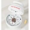 YULIKIKER 1/3 Splitter Pill Crusher - White Plastic Medicine Splitter Tool with Red Accents, Portable Pill Splitter for Pills, Capsules, Supplements - Easy-to-Use Dispensing Device, Pill Crusher, Supplement Management, Transparent Design, Durable Plastic - Image 5