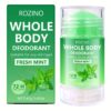 40g ROZINO Whole Body Natural Peppermint Deodorant Cream - Plant-Based Formula, 72H Freshness, Moisturizing & Portable for Sports, Work, Home Use - Unisex Adult - Image 6