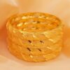 Elegant 4pcs Golden Bangle Set for Women - Vintage Boho Style, Perfect for Weddings & Everyday Glamour - Image 4