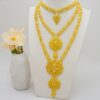 Popular Golden Middle East Dubai Women's Suit with Long Tassel Chain - Image 2