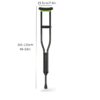 Aluminum Crutches for Adults and Youngsters - A Set of Light, Walking Assistive, Height-Adjustable Crutches with Padded Armpit Cushions, Handle Grips, & Rubber Tips - Maximum Load Capacity 226.8 KG - Image 3