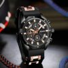 Men's Luxury Quartz Watch - Elegant Blue & Golden dress wristwatch with, Non, for Formal & Casual Attire - Ideal Father's Day Gift in Luxury Box Packaging, Sophisticated Design, Shockresistant Build, Silicone Strap Watch, Professional Timepiece, Modern Wr - Image 6