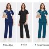 [:en]High-End Four-Way Stretch V-Neck Solid Color Short-Sleeve Straight-Leg Pants Set for Hospital Work, Nurse Uniforms, Scrubs, And Surgical Attire Suitable for All Seasons.[:ar]High-End Four-Way Stretch V-Neck Solid Color Short-Sleeve Straight-Leg Pants Set for Hospital Work, Nurse Uniforms, Scrubs, And Surgical Attire Suitable for All Seasons.[:] - Image 38