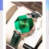 POEDAGAR Women's Elegant Quartz Watch, Vintage Style, Green Dial with Rose Golden Accents, PU Leather Strap, Casual Minimalist Design for Casual Attire - Image 12