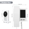 8.89cm Screen Video Doorbell No Subscription, No APP, No WiFi. Wireless Doorbell Camera with Night Vision - Easy One-Click Connection, Two-Way Intercom, Rechargeable Battery, Low Power Consumption, Ideal for Home Security/Office/Indoor/Monitoring, White, - Image 3