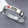 [:en]1pc Stainless Steel Medical Alert Bracelet, Adjustable With Red Caduceus Symbol, 10 Alert Options Including Type 2 Diabetes, Emergency ID Jewelry For Adults, Outdoor First Aid Wristband[:ar]1pc Stainless Steel Medical Alert Bracelet, Adjustable With Red Caduceus Symbol, 10 Alert Options Including Type 2 Diabetes, Emergency ID Jewelry For Adults, Outdoor First Aid Wristband[:] - Image 21