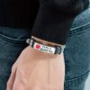 1pc Stainless Steel Medical Alert Bracelet, Adjustable With Red Caduceus Symbol, 10 Alert Options Including Type 2 Diabetes, Emergency ID Jewelry For Adults, Outdoor First Aid Wristband - Image 4