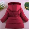 Winter Chic Plush Lined Parka Coat - Snow Suits for Girls with Elegant Beads Details, Padded, Warm, Casual, Hooded, and Soft Faux Fur Trim for Fall and Winter Seasons - Image 2