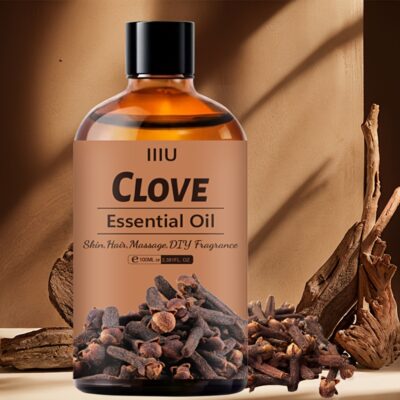 Luxurious Clove Essential Oil 100ml - Hypoallergenic, Moisturizing for Dry Light Beige, Tea Tree Infused, Perfect for DIY, Massage, SPA, Hair Care & More