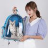 [:en]1pc Transparent Cat Backpack - Breathable Durable PC Material, Small Pet Carrier for Lizards, Rabbits, Hedgehogs, Parrots, Squirrels & More, Portable Travel Bag with Zipper Closure and Dual-Back Design for Safe Transport and Outings[:ar]1pc Transparent Cat Backpack - Breathable Durable PC Material, Small Pet Carrier for Lizards, Rabbits, Hedgehogs, Parrots, Squirrels & More, Portable Travel Bag with Zipper Closure and Dual-Back Design for Safe Transport and Outings[:] - Image 8