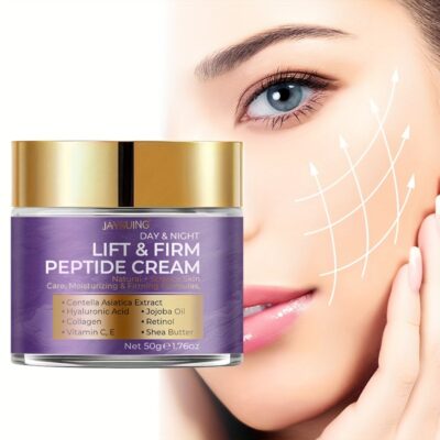 JAYSUING Day & Night Lift & Firm Cream, Hydrating Collagen & Retinol Formula, Unisex Adult, All Skin Types, Shea Butter, Jojoba, Hyaluronic Acid, Vitamin C & E, Resveratrol, Compact Effect, 1.76 oz /