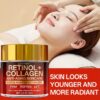 Retinol Collagen Cream That Hydrates, Tightens, And Lifts Drooping Skin, Enhances Elasticity, Balances Skin Tone, Includes Hyaluronic Acid, Vitamin C, And Peptides, Giving The Skin a Youthful And Radiant Appearance, Appropriate for All Skin Types. - Image 3