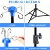 1pc Iron IV Pole Stand with 4 Hooks, 3-Legged Portable Collapsible Infusion Stand, Adjustable Height Drip Bag Holder for Hospitals, Clinics, Home Care, Wheelchair and Bedside Use - Image 13