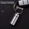A Portable Waterproof Stainless Steel Medicine Bottle With Sealed Medicine Cylinder And Mini Pillbox - Safely Store Medication Anytime, Anywhere. - Image 6