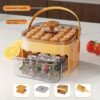 A portable tray that can make 25/50 cubes, equipped with an easy-press lid and dual-layer two-in-one cube storage tray. Suitable storing cubes in refrigerator pairing with coffee and cold - Image 6