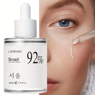 Snail Mucin Soothing Serum 3.38 Fl.Oz/100ml, Aging Resisting Face Serum For Dull Skin, Hydrating, Firming, Repairing, Sensitive Skin, Korean Skincare