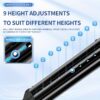 Aluminum Crutches for Adults and Youngsters - A Set of Light, Walking Assistive, Height-Adjustable Crutches with Padded Armpit Cushions, Handle Grips, & Rubber Tips - Maximum Load Capacity 226.8 KG - Image 4
