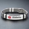 1pc Stainless Steel Medical Alert Bracelet, Adjustable With Red Caduceus Symbol, 10 Alert Options Including Type 2 Diabetes, Emergency ID Jewelry For Adults, Outdoor First Aid Wristband - Image 26