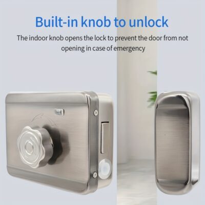 TTlock Outdoor Smart Lock - Bullhead Lock with Fingerprint & Password Unlock, Single/Dual-Sided Entry, High Quality, Wireless, Aluminum Alloy, Battery-Powered (AA), European Standard, Smart Locks for Entry Door, Home Security, Modern Security, Durable Con