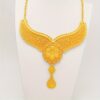 Golden Plated Luxury Long Jewelry Set African Women's Wedding Banquet Necklace Pendant Set Bracelet Earrings Necklace - Image 3