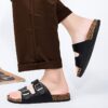 Women's Unisex Comfortable Adjustable Strap Buckle Slip-On Slide Sandals with Insole - Image 8