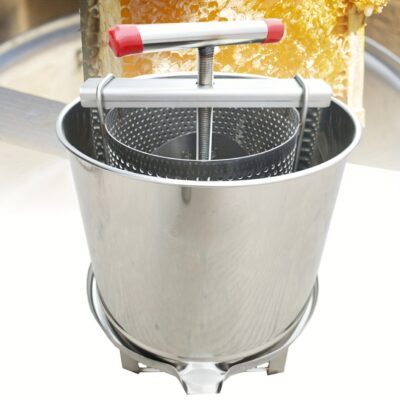 Stainless Steel Honey Press Manual Extractor Wax Pressing Machine Fruit Juice Wine Making Beekeeping Equipment