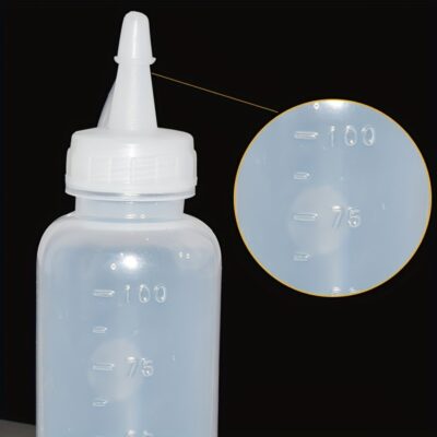3pcs 100ml pointed beaked bottle, color mixing, color painting, pigment packaging, sand painting, medicine solution, extrusion plastic bottle, drip glue, small oil pot, dispensing bottle