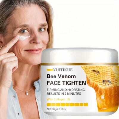 60g YUITIKUE Bee Venom Face Cream with Vitamin E, Hyaluronic Acid & Collagen - Hypoallergenic Moisturizing Formula for All Light Beige Types, 2-Minute Results, Natural Ingredients, Skincare, Bee Venom Cream, Skin Moisturizer, All Light Beige Types, Natura